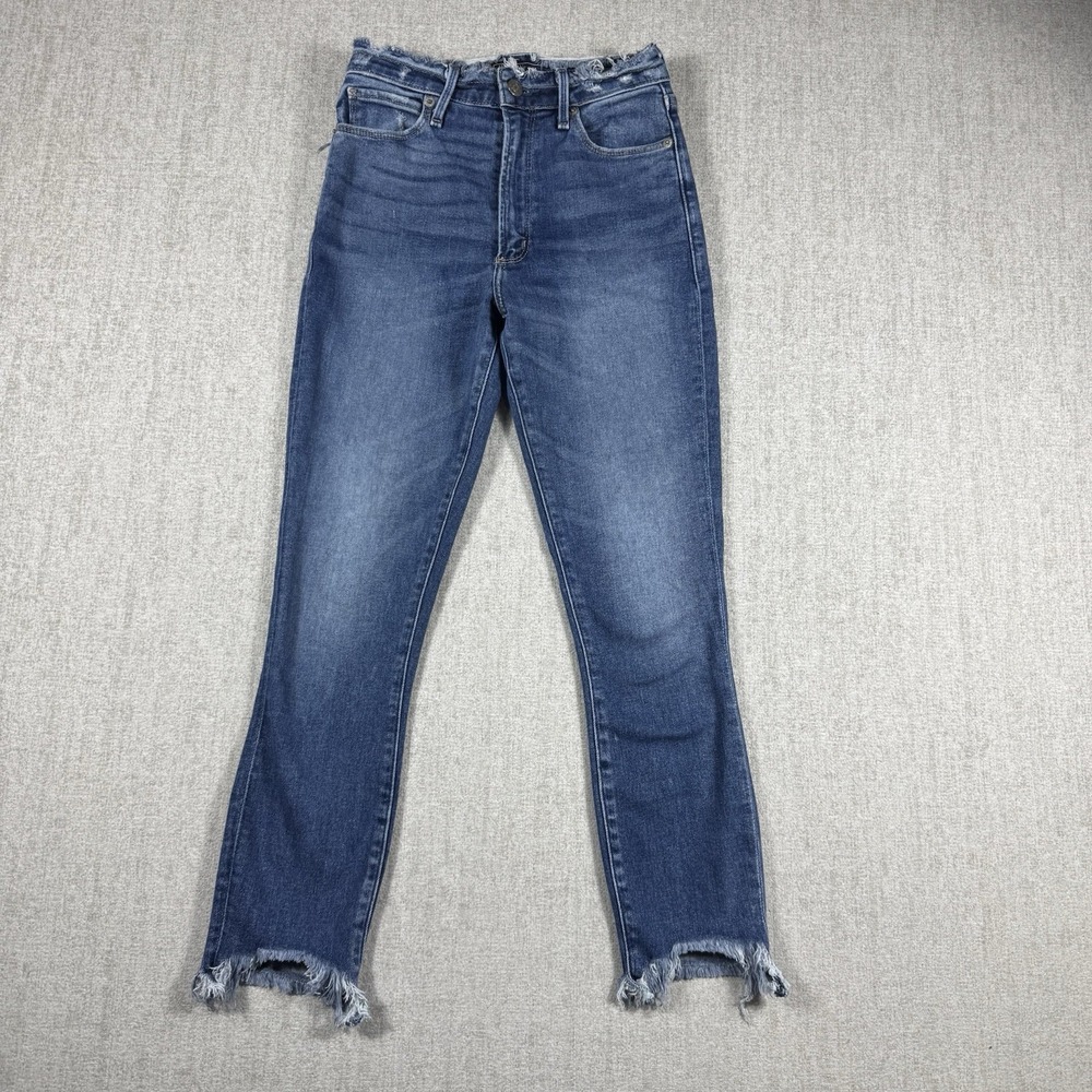 Abercrombie and Fitch Simone High Rise Ankle Womens Raw Hem Denim Jeans 24/00R